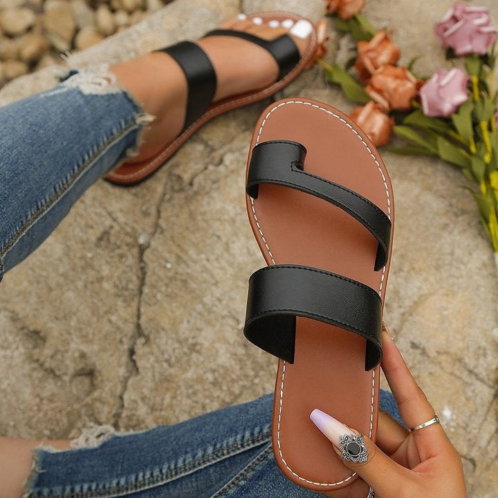 Damen Zehentrenner-Sandalen mit verstellbarem Riemen und anatomischer Fußbettung Drune