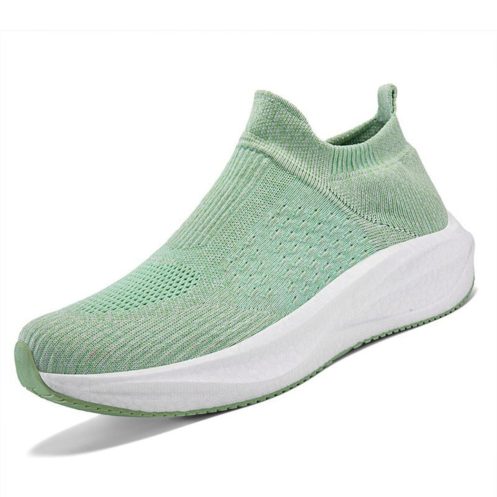 Damen Strick-Slip-On Sneaker mit nahtlosem Elastikschaft und dämpfender Plateau-Sohle Drune