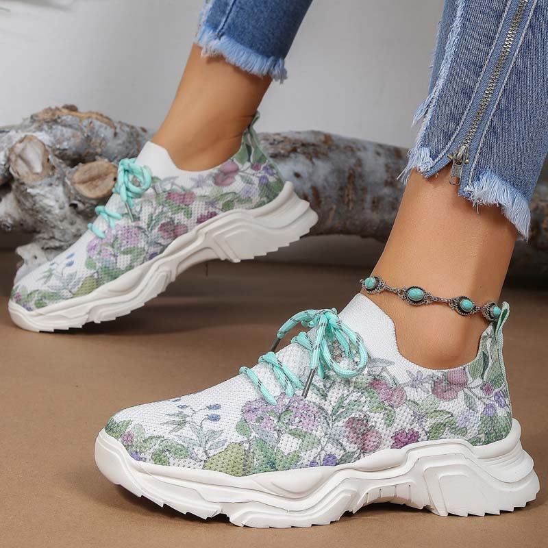 Drune | Breite Sneaker Mit Blumenmuster Für Damen
