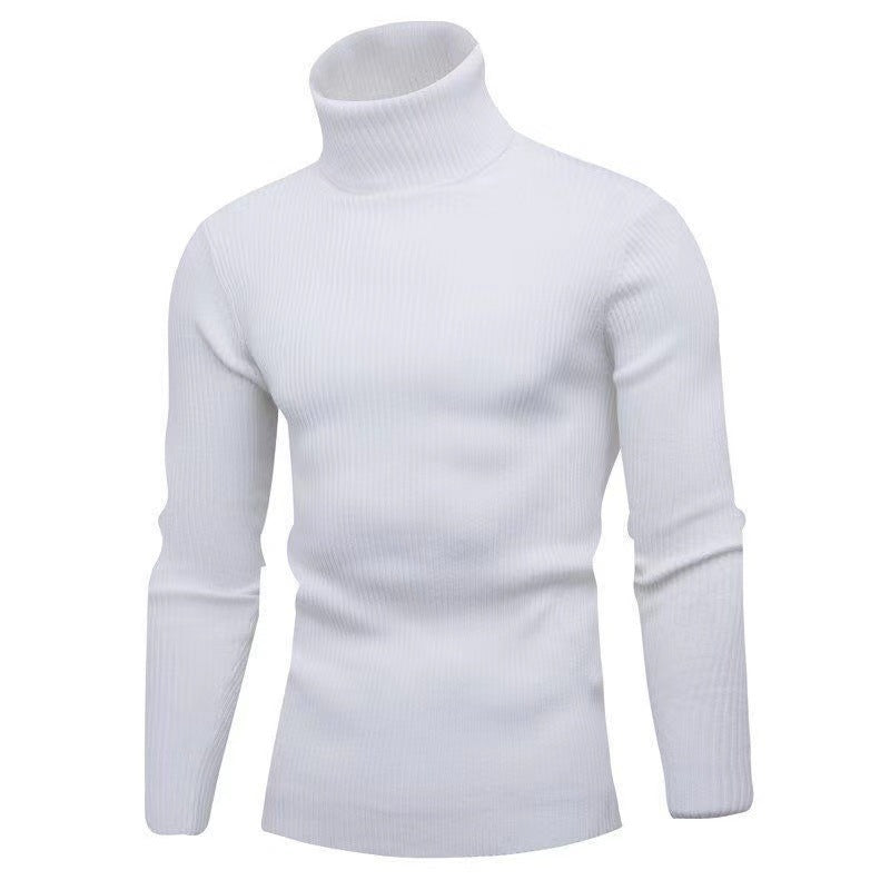 Herren nan gerippter Rollkragenpullover schmal geschnitten aus Feinstrick mit Stretch und thermoregulierender Wollmischung Drune