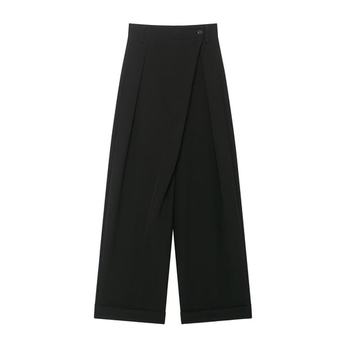 Damen Culotte‑Hose mit Wickel‑Front und weitem Bein Drune