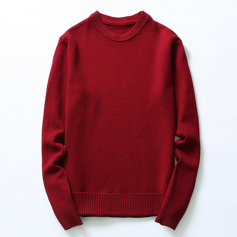 Herren fein gestrickter Pullover aus hochwertiger Baumwolle mit Rundhalsausschnitt Drune