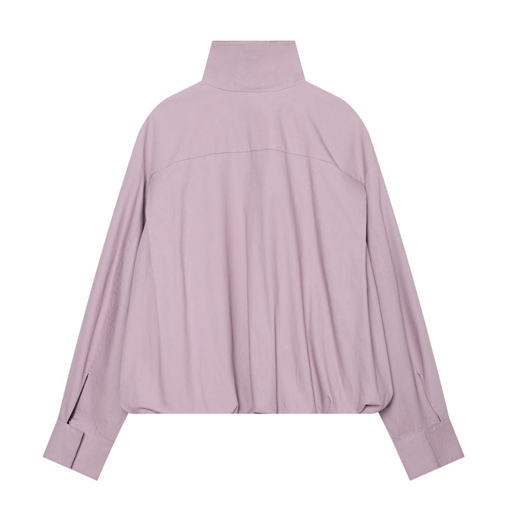 Damen Leichte wattierte Windjacke mit Stehkragen und Polka‑Dot‑Print Drune