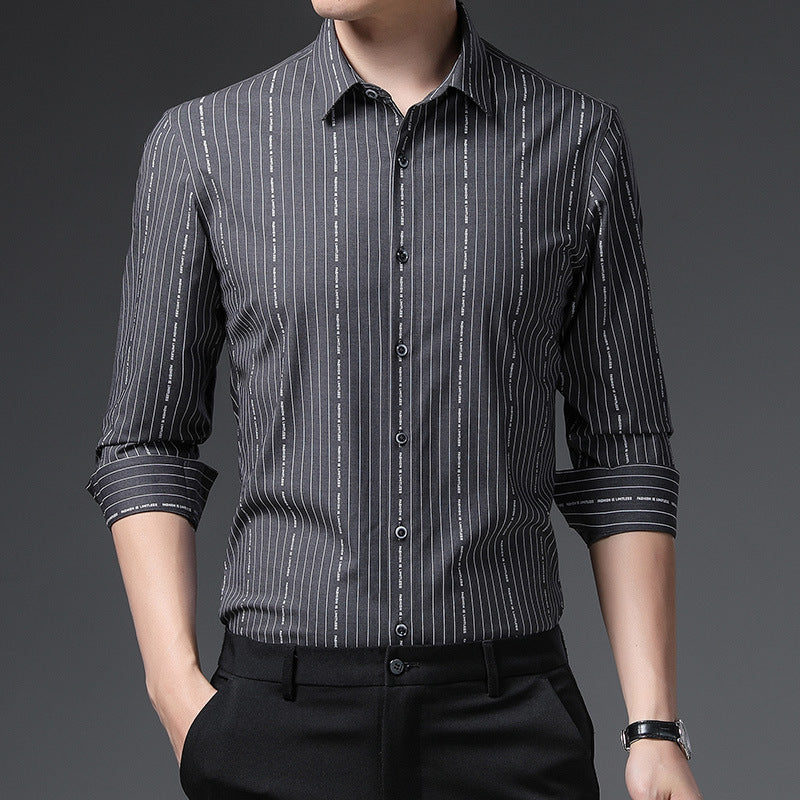 Herren Hemd mit modernem Streifenmuster und eleganter Passform Drune