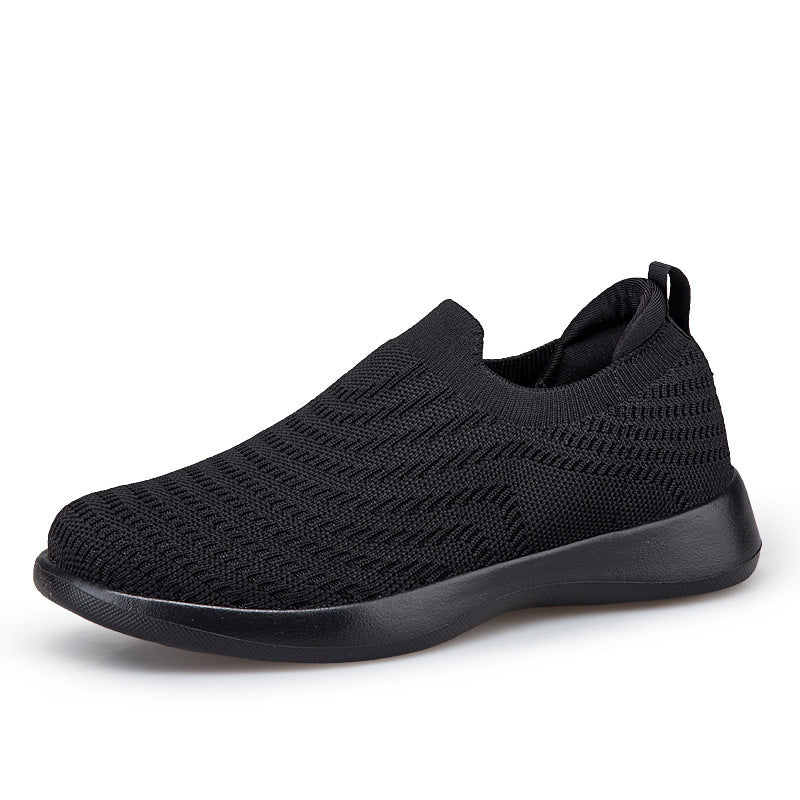 Damen nan Feinstrick-Ballerina-Sneaker mit elastischem Einstieg, gepolstertem Komfortfußbett und flexibler Leichtsohle Drune