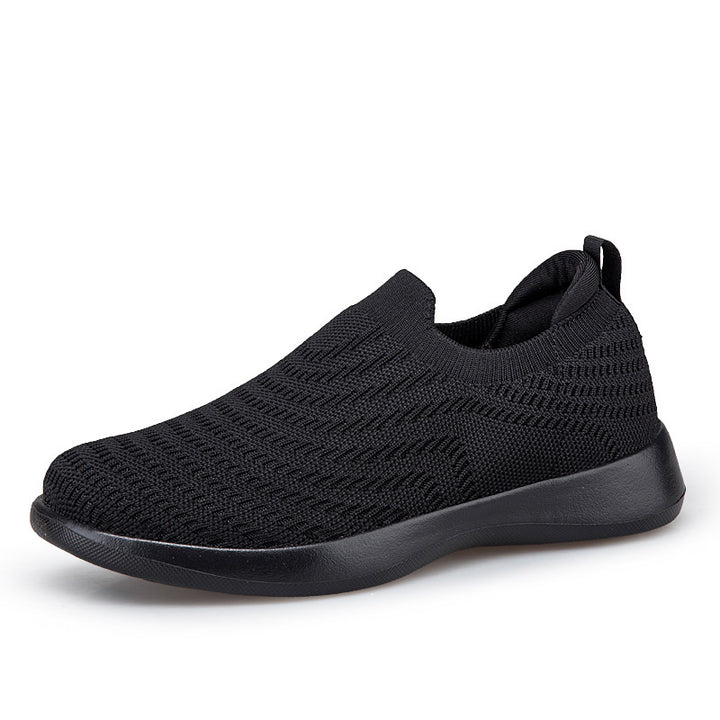 Damen nan Feinstrick-Ballerina-Sneaker mit elastischem Einstieg, gepolstertem Komfortfußbett und flexibler Leichtsohle Drune