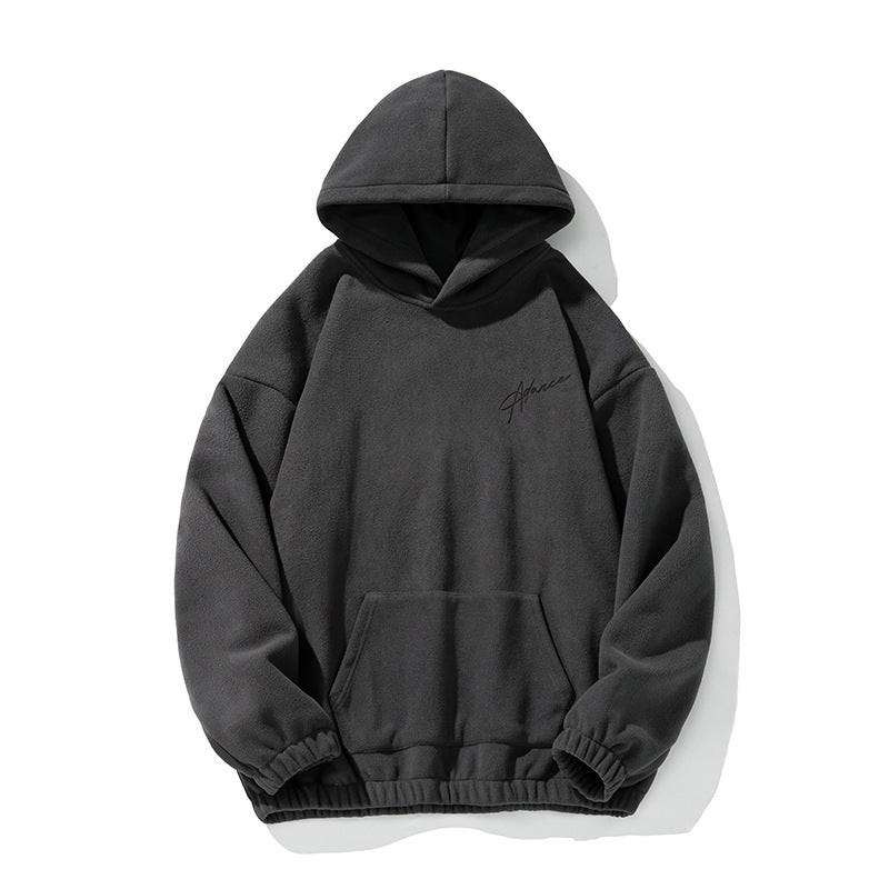 Unisex Schwerer Fleece-Kapuzenpullover im Relaxed-Boxy-Schnitt mit Kängurutasche Drune