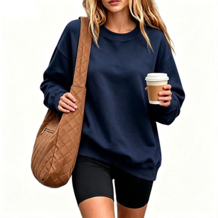 Damen Bequemer Oversized Sweatshirt Drune