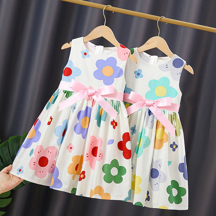 Mädchen Sommerkleid mit buntem Blumenmuster Drune