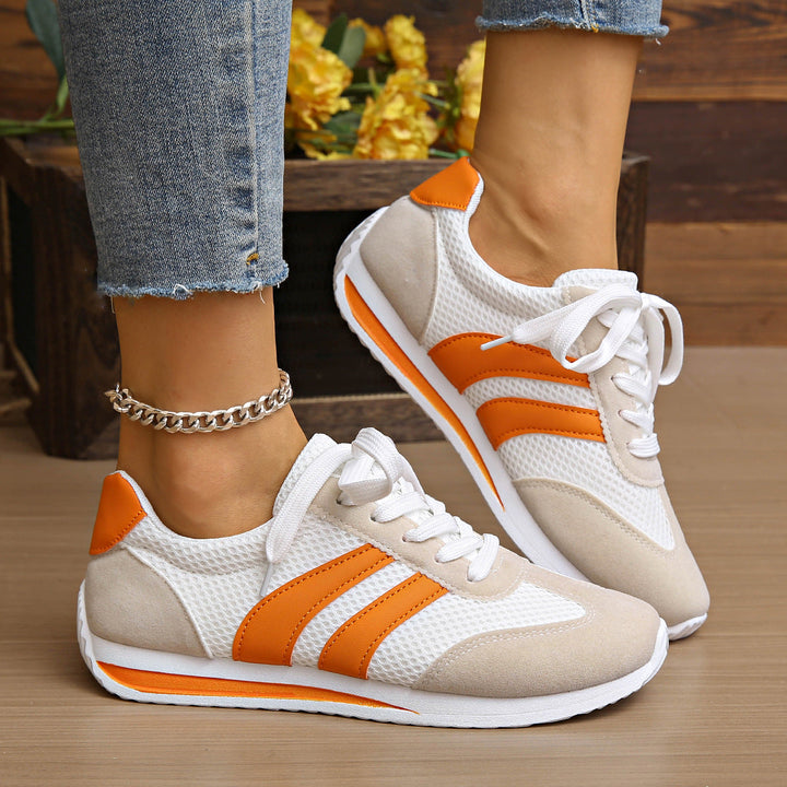 Damen sportliche Sneaker mit atmungsaktiven Mesh-Einsätzen Drune