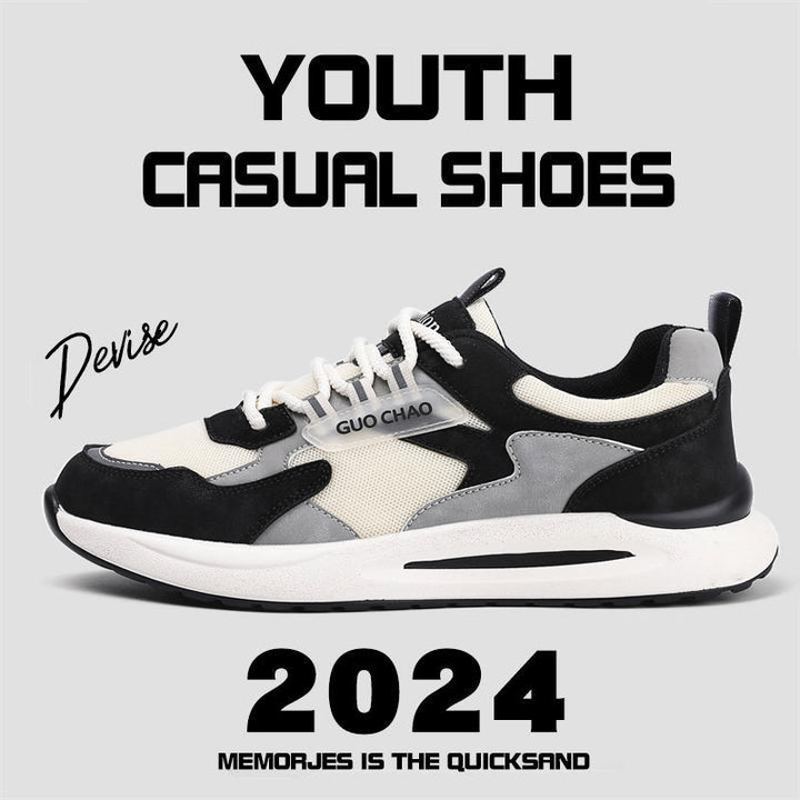 Unisex Moderne leichte Freizeit-Sneaker mit gepolstertem Komfortfußbett und atmungsaktivem Mesh-Overlay Drune