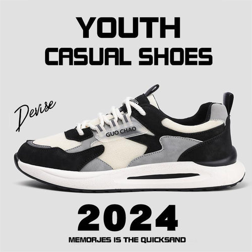 Unisex Moderne leichte Freizeit-Sneaker mit gepolstertem Komfortfußbett und atmungsaktivem Mesh-Overlay Drune