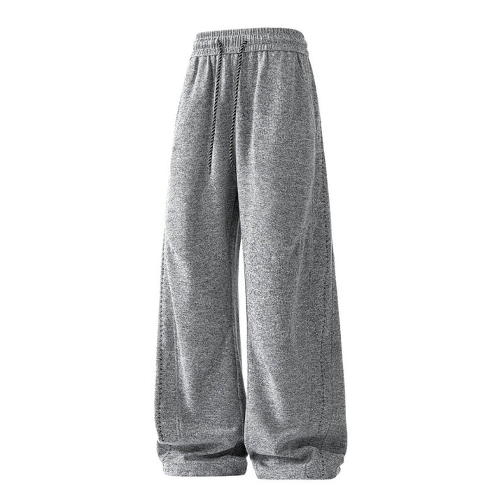 Damen weite Lounge-Sweatpants mit elastischem Kordelbund und dekorativer Seitennaht Drune