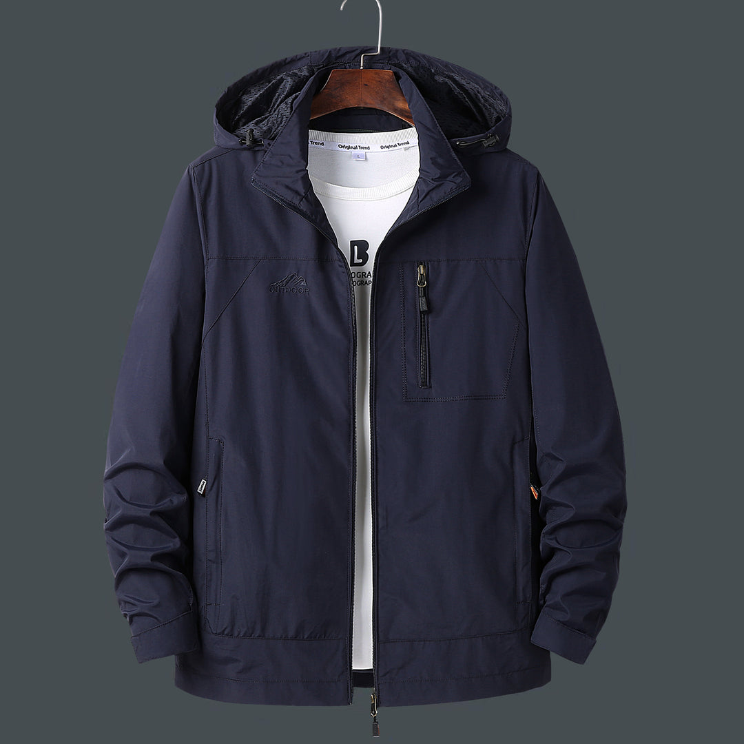 Herren Technische Outdoorjacke mit verstellbarer Kapuze Drune