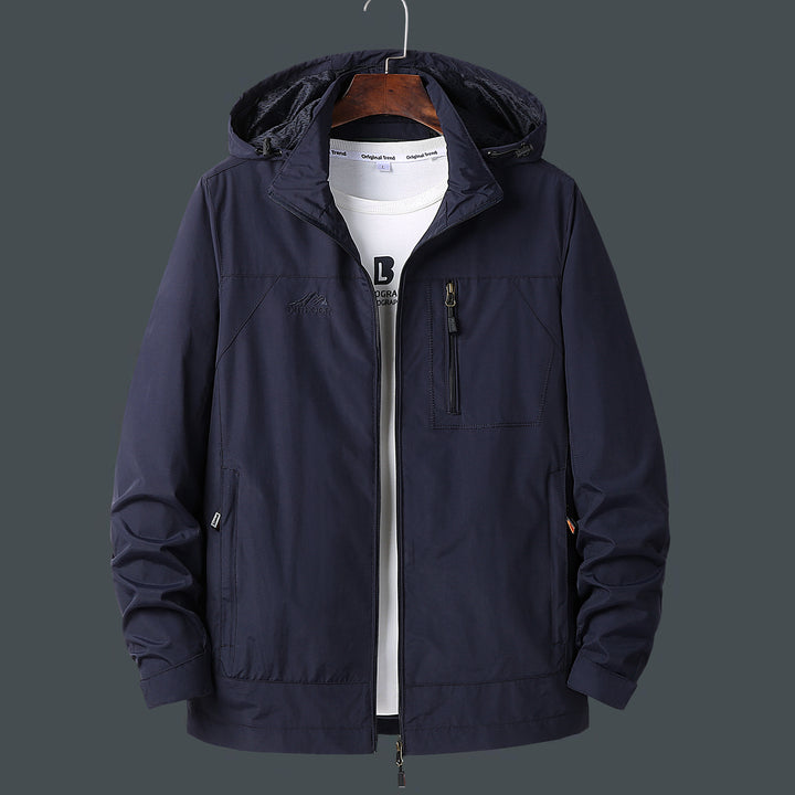 Herren Technische Outdoorjacke mit verstellbarer Kapuze Drune