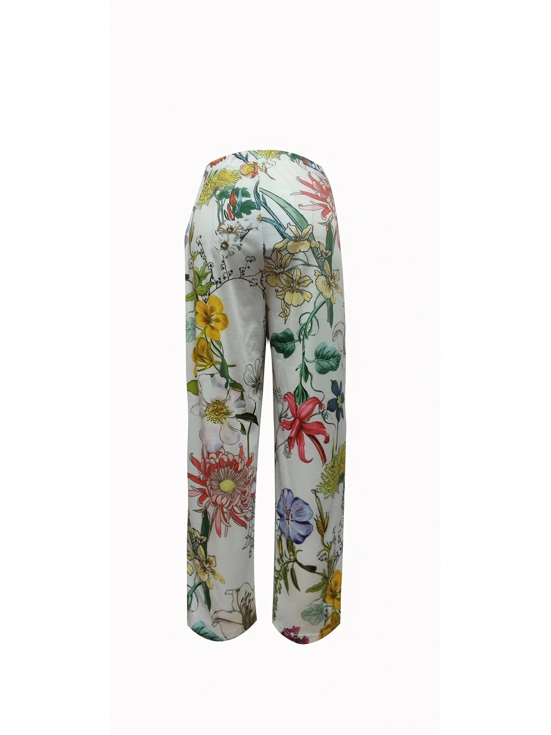 Damen Freizeithose mit floralem Muster und elastischem Bund Drune