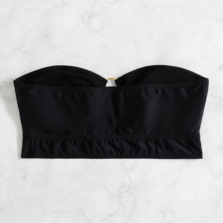 Damen Bandeau-Bikini-Oberteil mit dekorativem Ring-Detail Drune