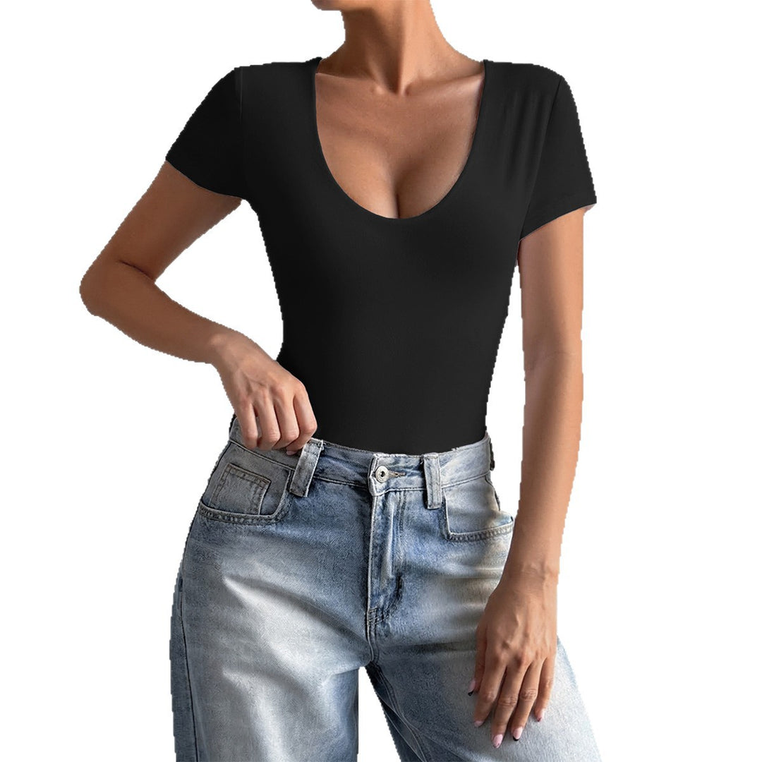 Damen Body mit tiefem Ausschnitt und seitlichen Einschnitten Drune