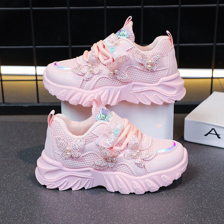 Damen Dekorative Sport Sneakers mit Schmetterlingsakzenten Drune