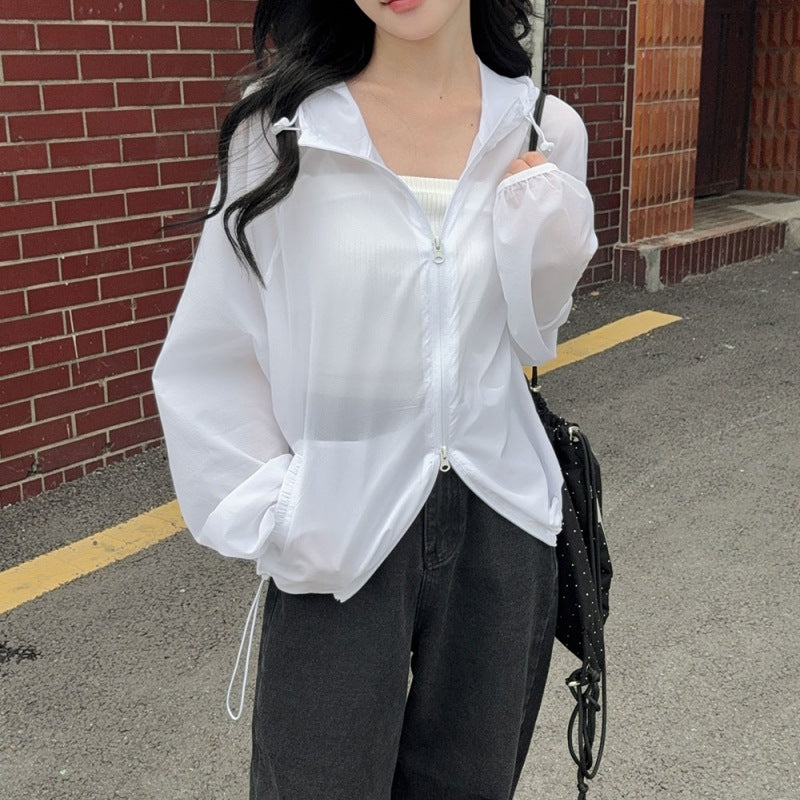 Damen transparente Übergangsjacke Drune