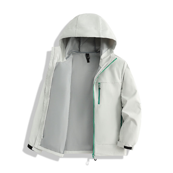 Herren Minimalistische Kapuzen-Softshelljacke mit atmungsaktivem Meshfutter & verdecktem Reißverschluss Drune