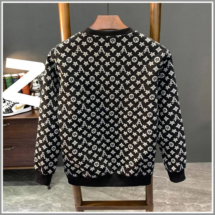 Herren lässiger Sweatshirt mit strukturellem Design Drune
