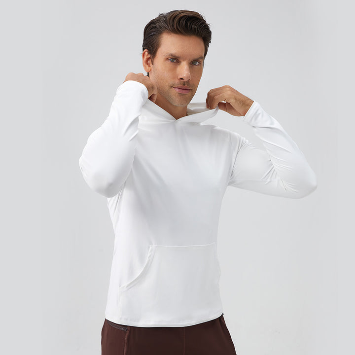 Herren Funktions-Hoodie mit atmungsaktiven Eigenschaften und praktischem Kängurutasche Drune