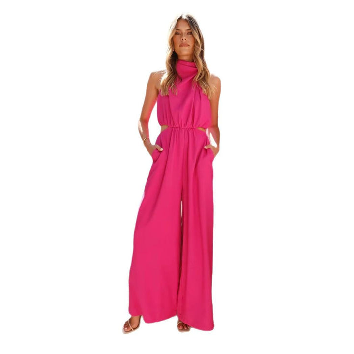 Damen Jumpsuit mit seitlichen Cut-Outs und komfortablem Weitbein-Design Drune
