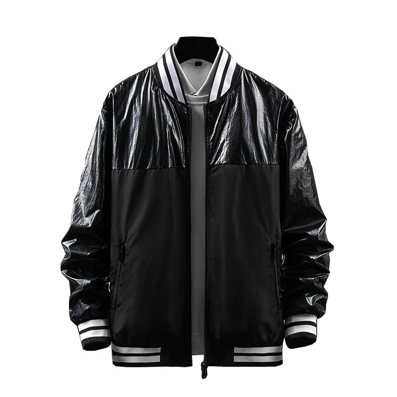 Herren Modische Übergangsjacke mit hochglänzendem Obermaterial Drune