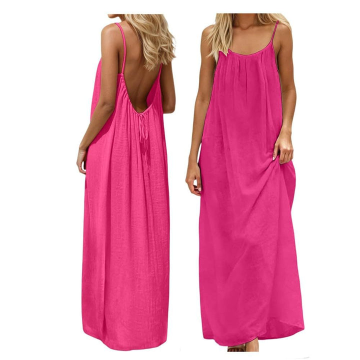 Damen Maxikleid mit tiefem Rücken Drune