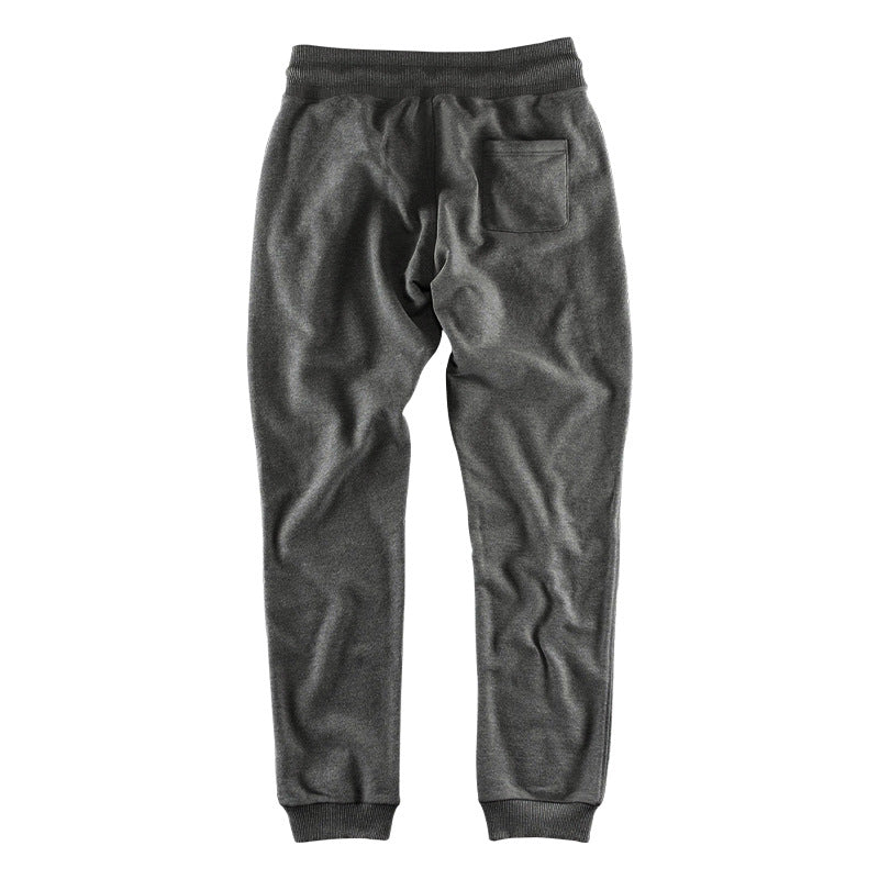 Herren nan Relax-Hose aus schwerem Sweat mit Kordelzug und geripptem Knöchelabschluss Drune