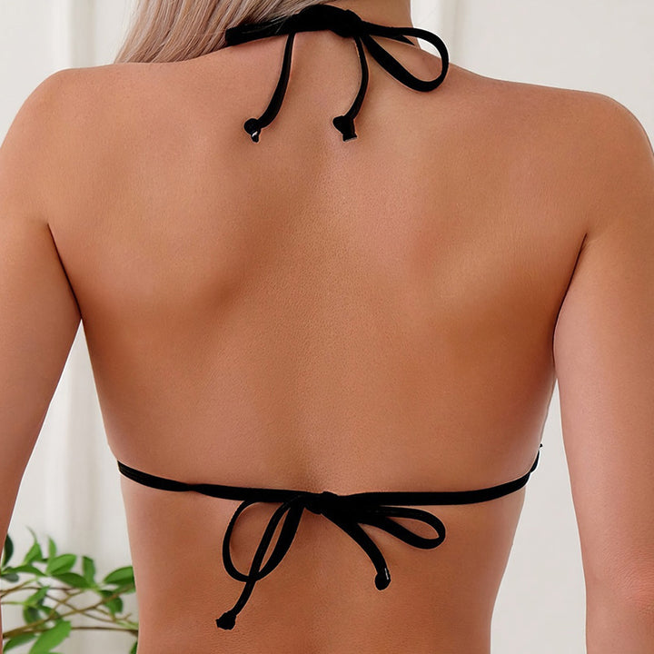 Damen Triangel-Bikini mit Goldakzenten und schickem Design Drune