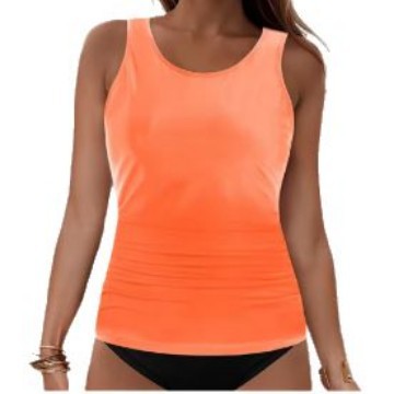 Damen Tankini-Oberteil mit Raffung Drune