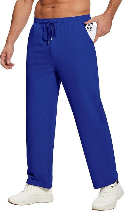 Herren nan locker fallende Loungehose aus softem Jersey mit Kordelzug, elastischem Bund und geradem Bein Drune
