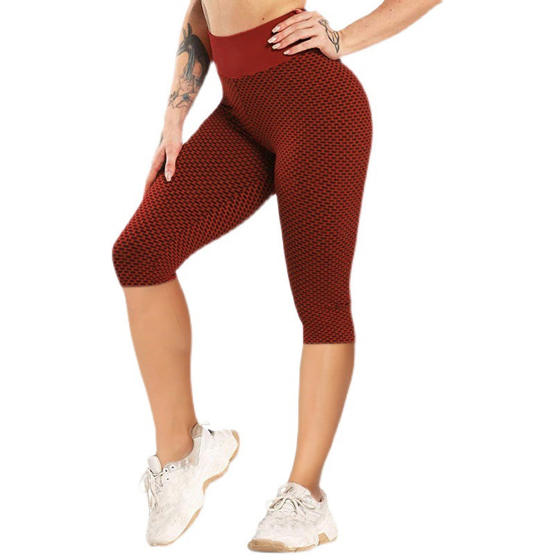 Damen Hochgeschnittene Sportleggings mit Nahtdesign Drune