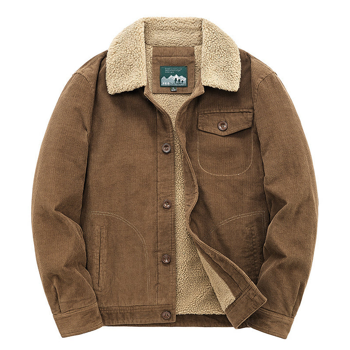 Herren Lässige Cordjacke mit Teddyfutter Drune 1787797411