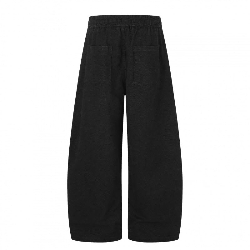 Unisex Weitgeschnittene Lounge-Hose mit Tunnelzug und extra weitem Bein Drune