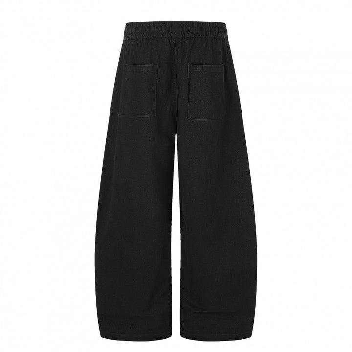 Unisex Weitgeschnittene Lounge-Hose mit Tunnelzug und extra weitem Bein Drune