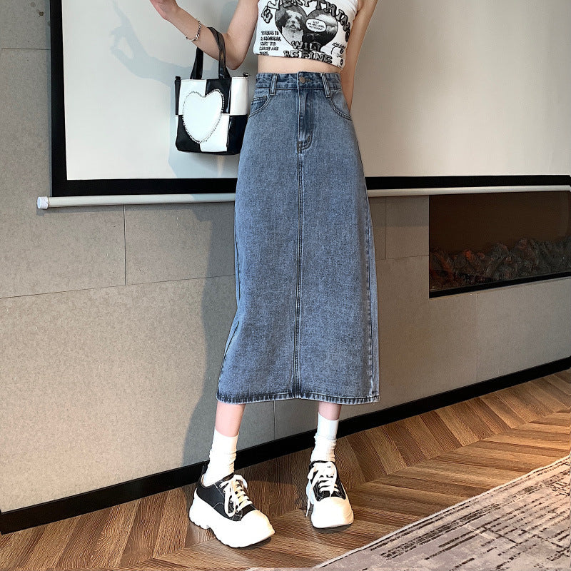 Damen Midikleid aus Denim Drune