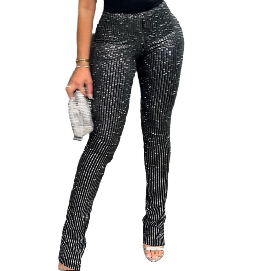Damen eleganten Schlaghosen Drune