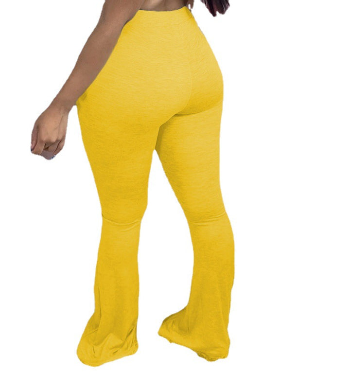 Damen Schlagleggings mit hohem Bund und elastischem Material Drune