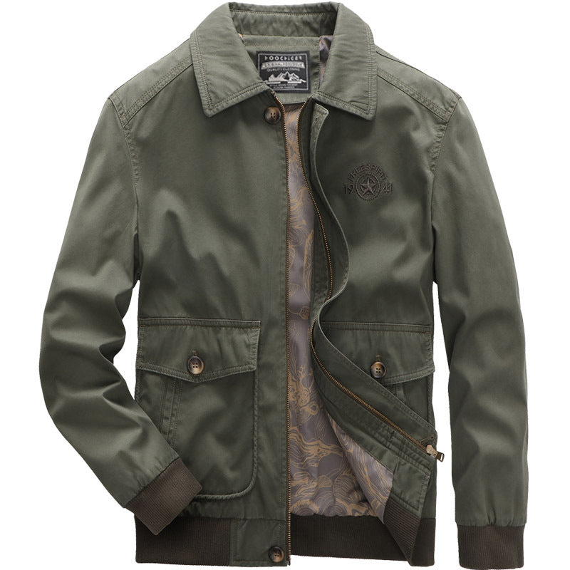 Herren Leichter Canvas‑Blouson mit gesteppter Innenfütterung und elastischem Rippbund Drune