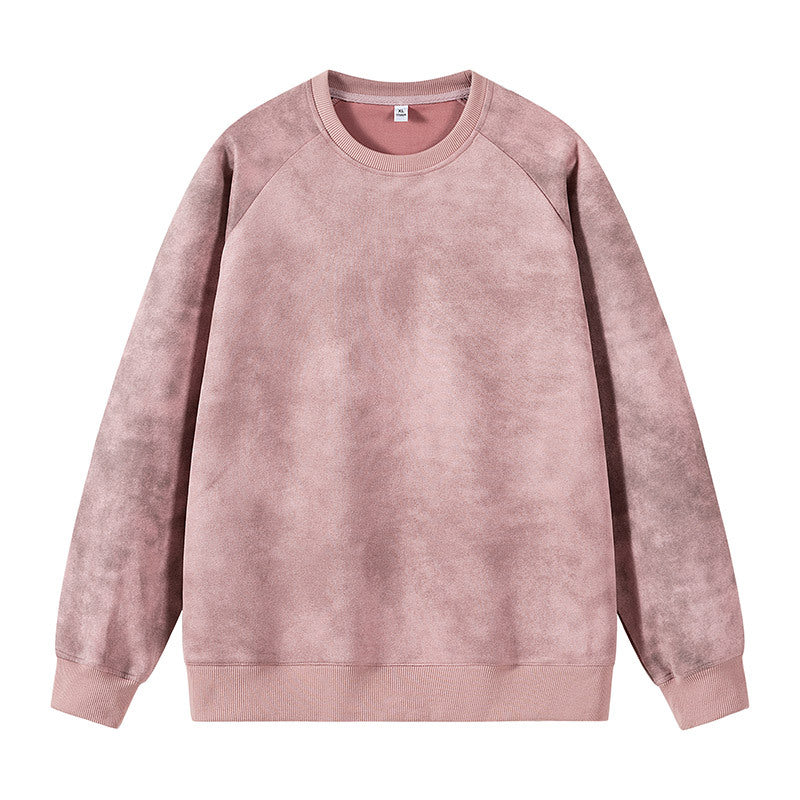 Herren Oversized Sweatshirt mit gebürstetem Fleece-Innenfutter und Vintage-Waschung Drune