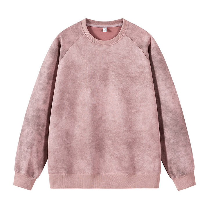 Herren Oversized Sweatshirt mit gebürstetem Fleece-Innenfutter und Vintage-Waschung Drune