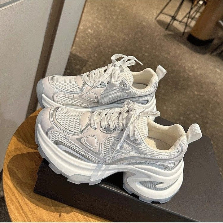 Damen Sportliche Sneakers mit atmungsaktiver Mesh-Oberfläche und gepolsterter Sohle Drune