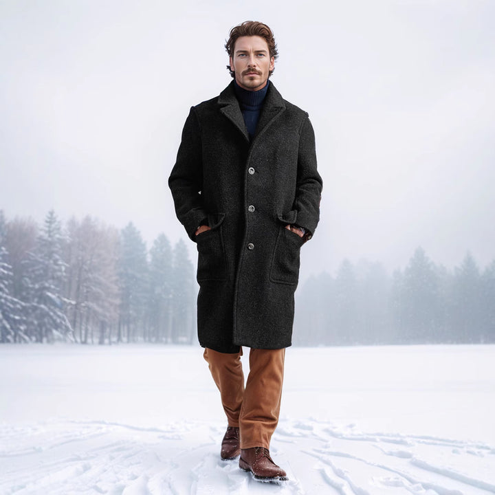 Herren Wollmantel mit klassischem Schnitt Drune