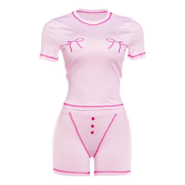 Damen Sportliches Set mit verspielten Details Drune