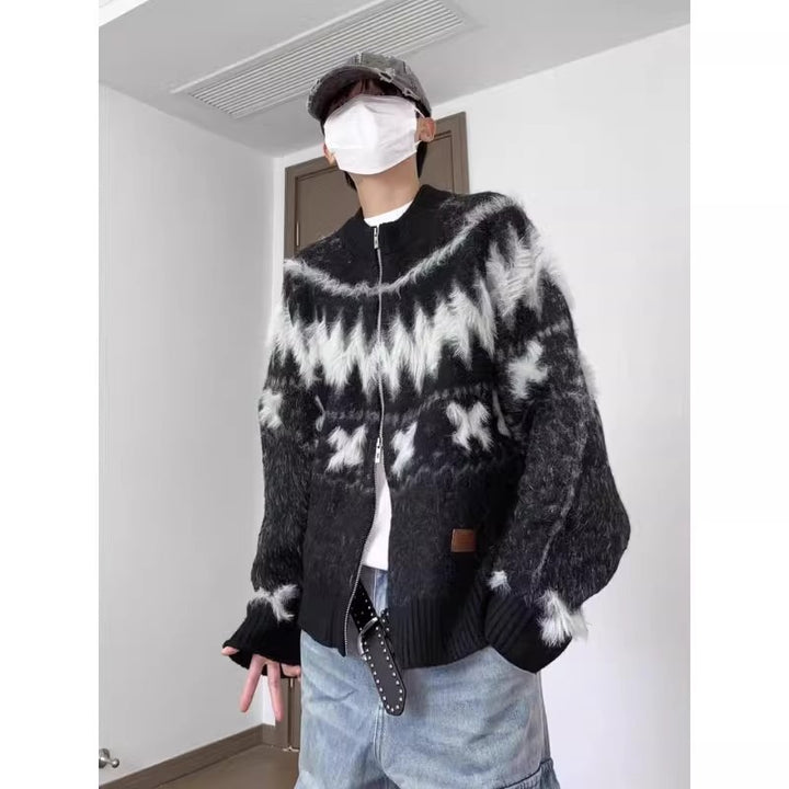Herren Modische Strickjacke mit einzigartigem Muster Drune