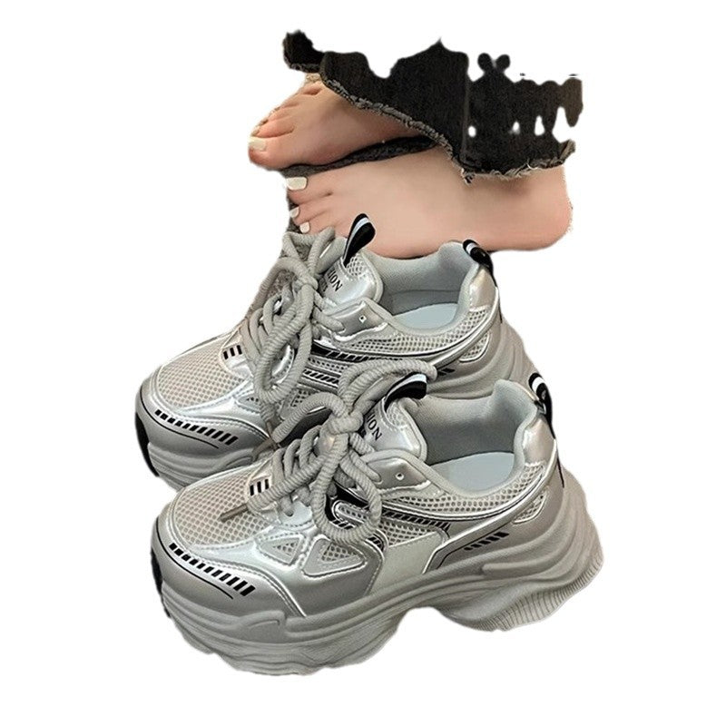 Damen Modische Chunky Sneakers mit atmungsaktiver Mesh-Oberfläche und ausgeprägtem Profil Drune