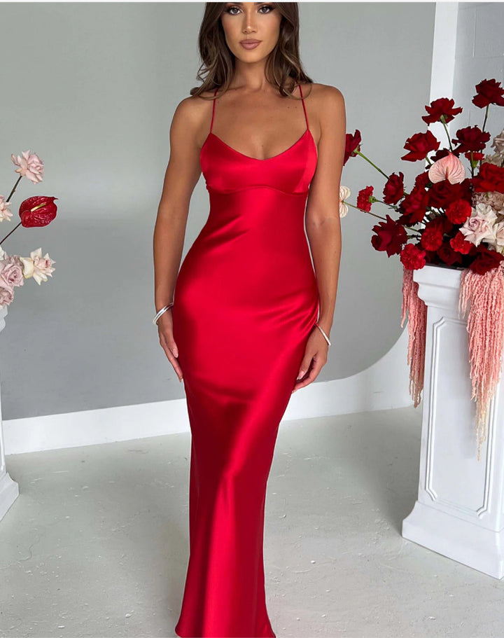 Damen elegantes Kleid mit schmalem Schnitt und trägerloser Silhouette Drune